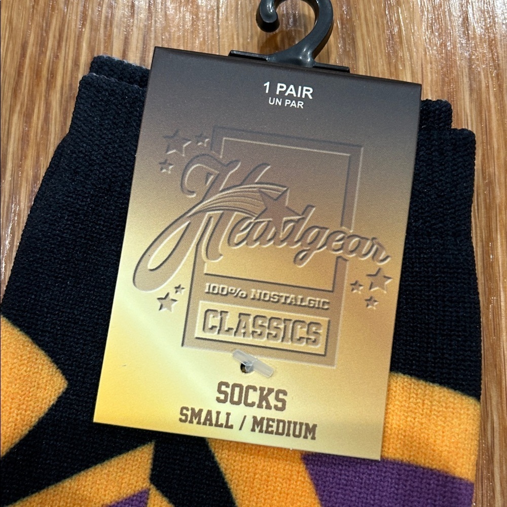 HGC Orange Purple Casual tall crew Socks men’s small medium new - Picture 5 of 7